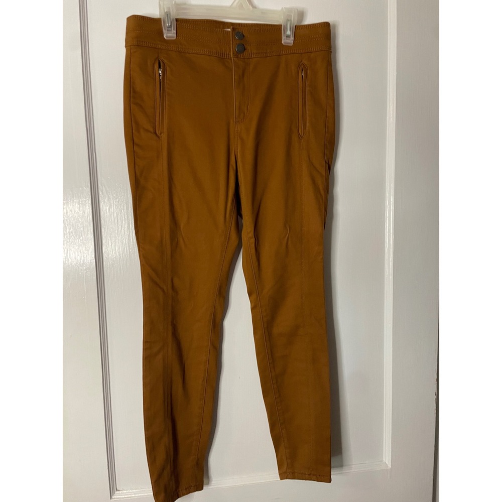 LOFT Modern‎ Skinny Pants Womens Size 6 Brown High Rise Zippers